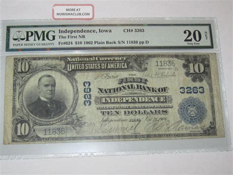 Independence Iowa Ia National Currency Bank Note Bill Ch Vf