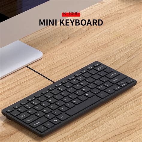 K 1000 Mini Keyboard 78 Key Mini Keyboard Usb Powered Wired Keyboard Chocolate Keyboard Portable