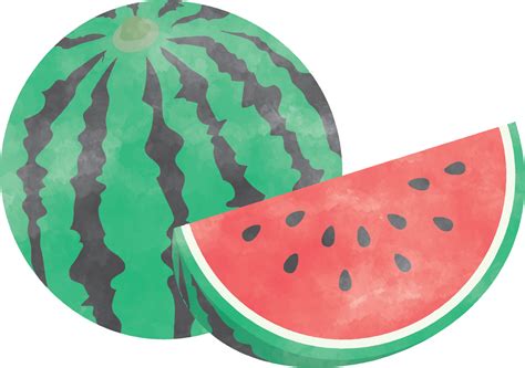 Watermelon Watercolor Element Png