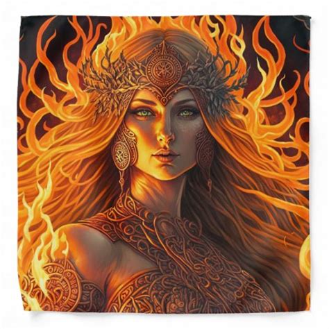 Celtic Fire Goddess Brighid Imbolc Altar Cloth Bandana | Zazzle