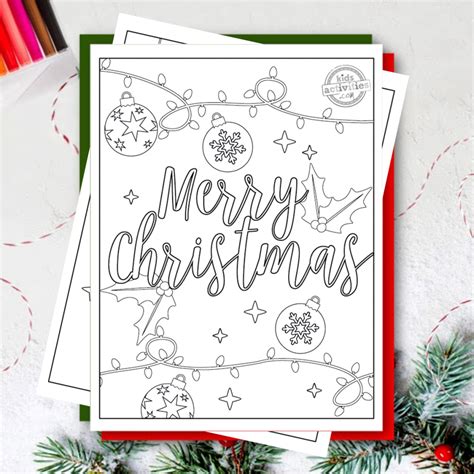 These Free Merry Christmas Coloring Pages Are Just Too Cute Kids