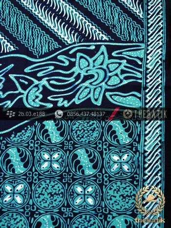 Jual Kain Batik Cap Tulis Jogja Motif Pulau Kombinasi Hijau Tosca