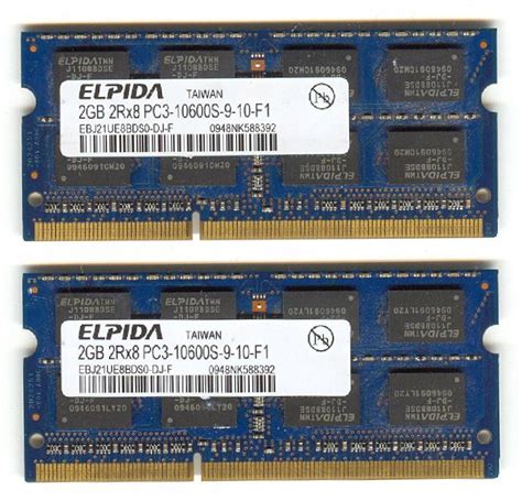 Dual ELPIDA 4GB , 2x2GB 2Rx8 PC3-10600S-9-10-F1 w Polska - Sklep ...
