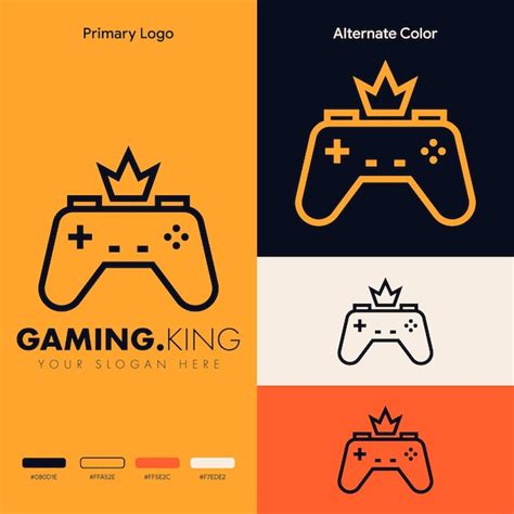 Premium Vector Minimalist Simple King Gaming Logo Design