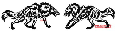 Tribal Wolf Face Off Tattoo Set By Wildspiritwolf On Deviantart Wolf