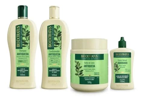 Kit Shampoo Cond Banho De Creme Extrato Jaborandi 500ml Bio Extratus