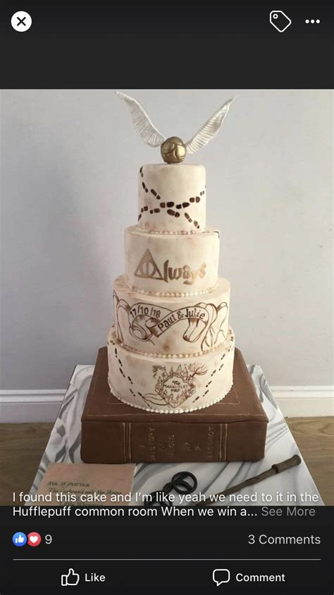 Harry potter marriage managed wedding cake – Artofit