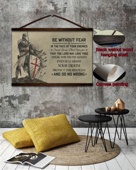 Kt009 Be Without Fear English Knight Templar Poster