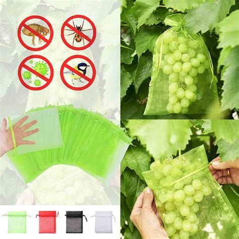 mtvxesu Garden Grow Bags, Grape Strawberry Fruit Protective Mesh Bags