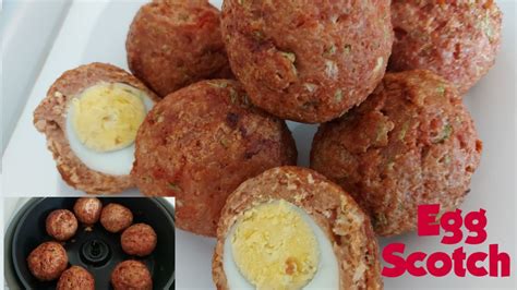 How To Make Egg Scotch In Air Fryer Egg Scotch Recipe Youtube