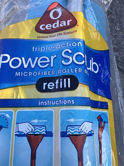 O Cedar Power Scrub 10 In Roller Mop Refill Microfiber Wave Sponge