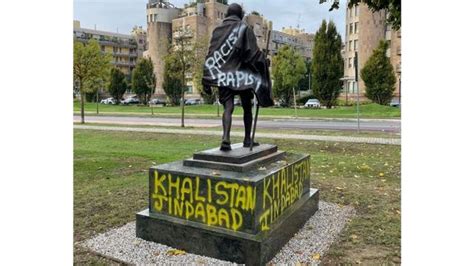 Gandhi Statue in Milan Vandalized by “Khalistani” Activists