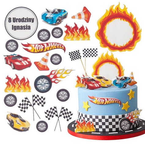 Wydruk na Tort HOT WHEELS El GRATIS Tabliczka Napis Opłatek