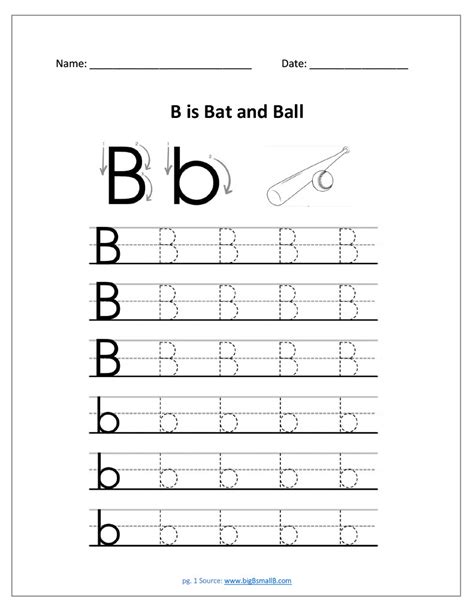 B is for Bat and Ball (Video and PDF)