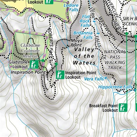 Katoomba Blue Mountains North Outdoor Recreation Guide Ed2 2018 Map