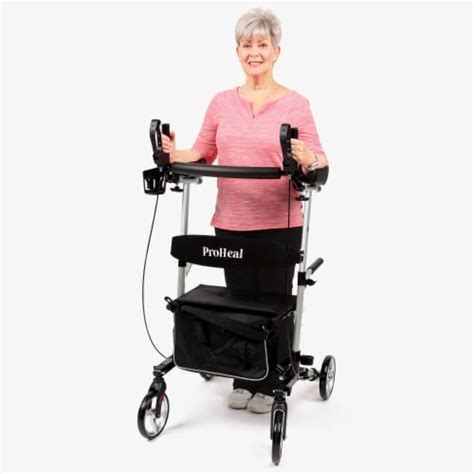 ProHeal Stand Up Walker with Seat & Adjustable Height Handles - 19 Seat, Aluminum Frame, 1 ...