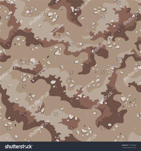 Classic Desert Camo Pattern Seamless Repeatable Stock Vector