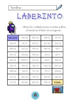 Campamento De Multiplicaciones Worksheet Artofit