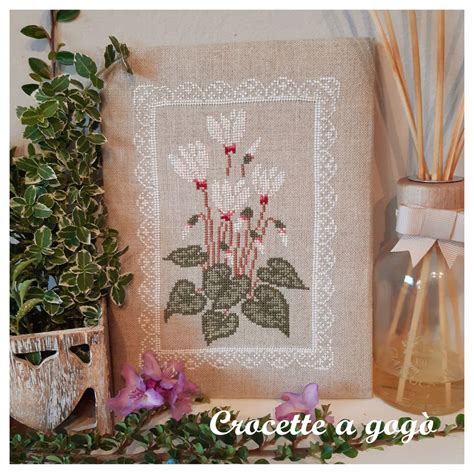 Schema Punto Croce Ciclamini D Autunno PDf Digital Cross Stitch