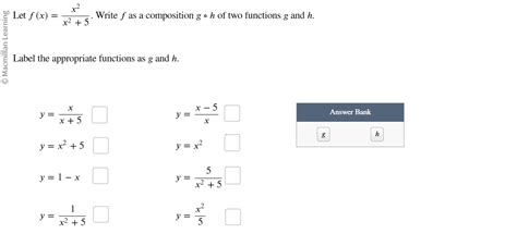 Solved Let F X X2x2 5 ﻿write F ﻿as A Composition G H ﻿of