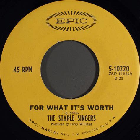 The Staple Singers For What It S Worth Are You Sure Vinyl