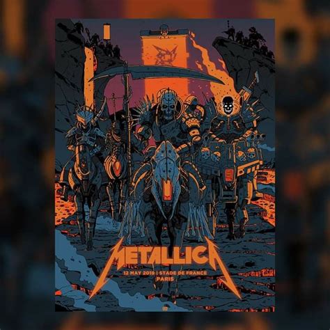 Metallica Paris France Rock Posters Band Posters