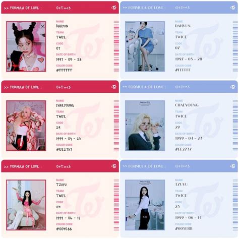 Birth Colors Twice Photo Cards Color Coding Dating Wallpapers