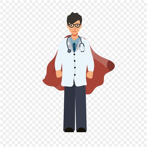 Hero Cape Vector Design Images Cartoon Super Hero Doctor With Red Cape