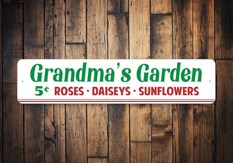 Grandmas Garden Sign Custom Garden Garden Decor Flower - Etsy