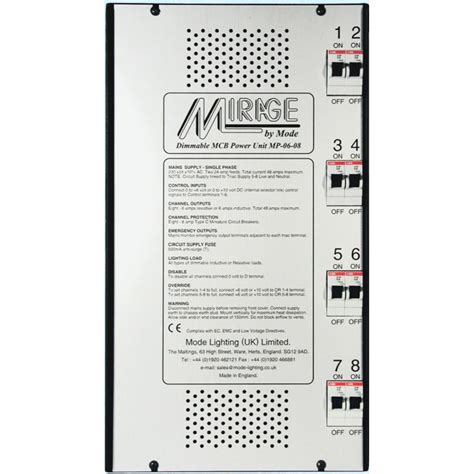 Mode Mirage Dimmable Power Unit Mp Channels Of Amps