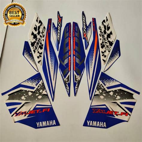 Jual Striping Yamaha X Ride Xride Biru Putih Stiker Motor List