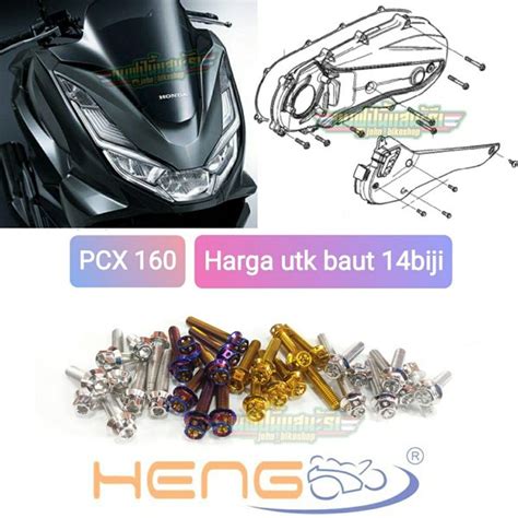 Jual Baut Probolt Gold Blue Flower Set Cvt Honda Pcx Stainless