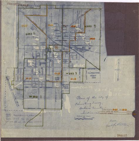 1950 Census Enumeration District Maps Indiana IN Dubois County