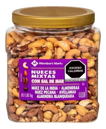 Nueces Mixtas Con Sal De Mar Bote 1 02 Kg Members Mark Envío gratis