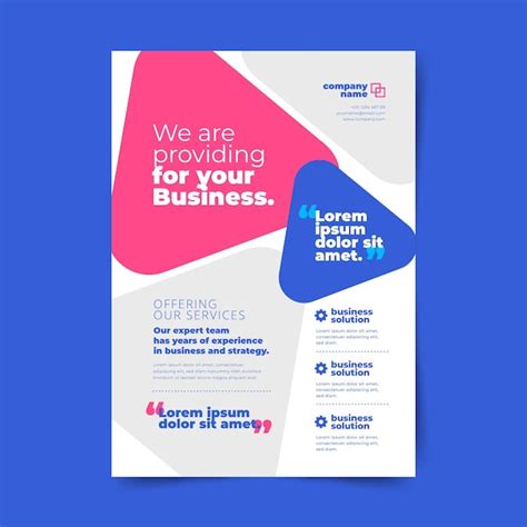 Free Vector Colorful Modern Business Flyer Template