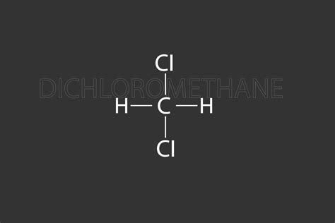 Diclorometano Molecular Esquel Tico Qu Mico F Rmula Vector En