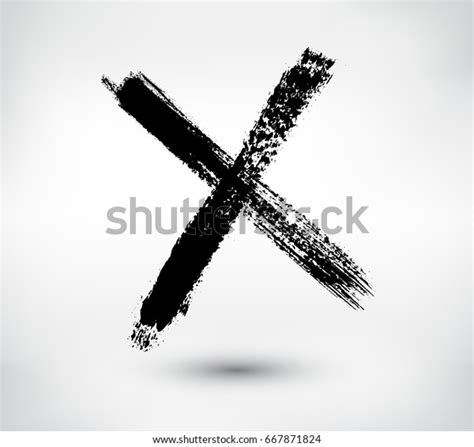 Xgrunge Letter X Vector Cross Sign Stock Vector Royalty Free