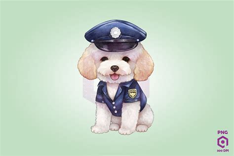 Police Poodle Dog Clipart By ChippoaDesign | TheHungryJPEG