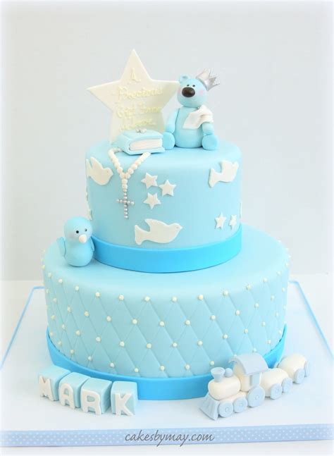 Boy Baptism Cake - CakeCentral.com