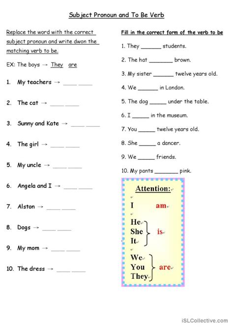 Verb To Be Online Worksheet For Grade You Can Do The Off