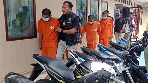 Polres Ciamis Amankan Jaringan Spesialis Pencuri Motor Parkir Di