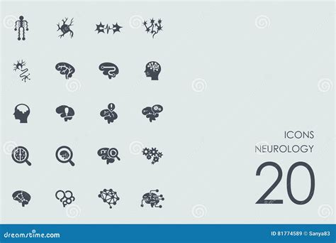 Set Of Neurology Icons Stock Vector Illustration Of Creative 81774589