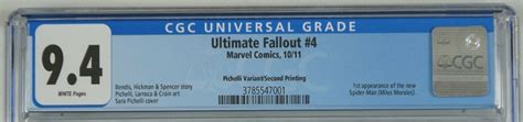 Ultimate Fallout Cgc Nd Print Pichelli Variant Spider Man Miles