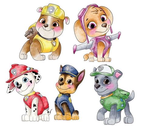 5 Displays Patrulha Canina Aquarela 80cm Elo7 Paw Patrol Clipart