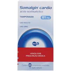 Somalgin Cardio Abaixa A Pressão - SOMALGIN CARDIO 81MG C/60 COMPRIMIDOS REVESTIDOS - EMS SIGMA PHARMA LTD
