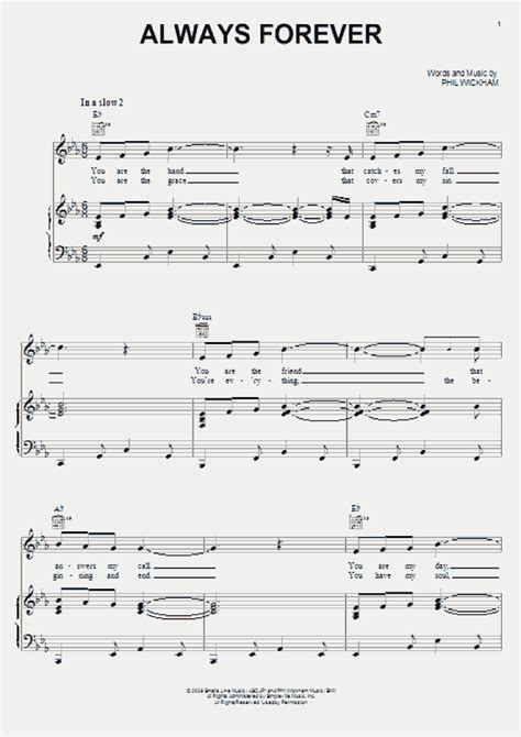 Always Forever Piano Sheet Music | OnlinePianist