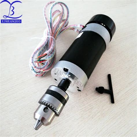 500W Brushless Motor Drill Chuck 48VDC CNC Engraving Milling Air Cooled