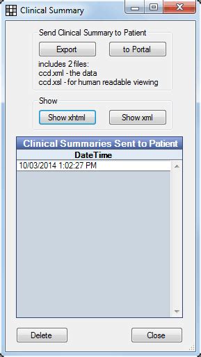 Open Dental Software EHR Clinical Summary