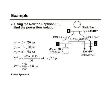 SOLUTION Newton Raphson Power Flow Example Studypool