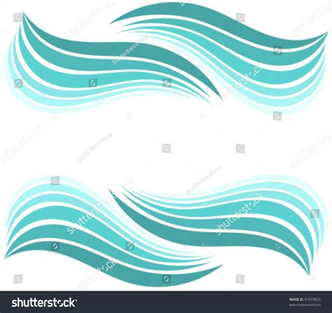 Water Waves Border Vector Illustration Design Stock Vector 91873823 ...